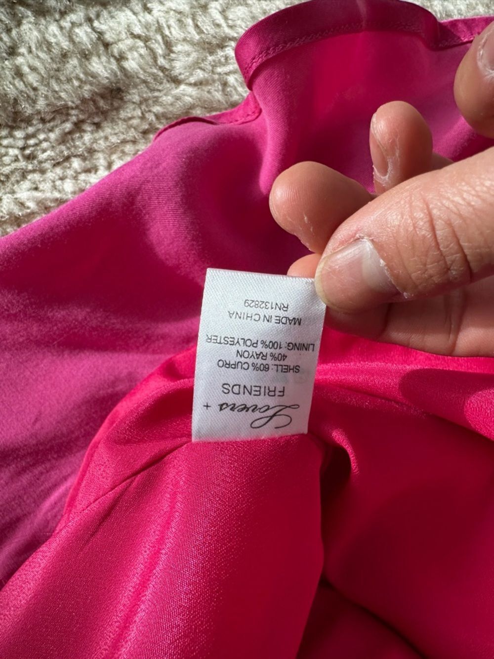 Lovers + Friends Hot Pink Satin Slip Mini Dress Women's S | NWT Party Dress - Picture 13 of 16